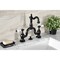 Kingston Brass Bridge Bathroom Faucet with Brass PopUp, Matte Black KS7970PL - alternate 5
